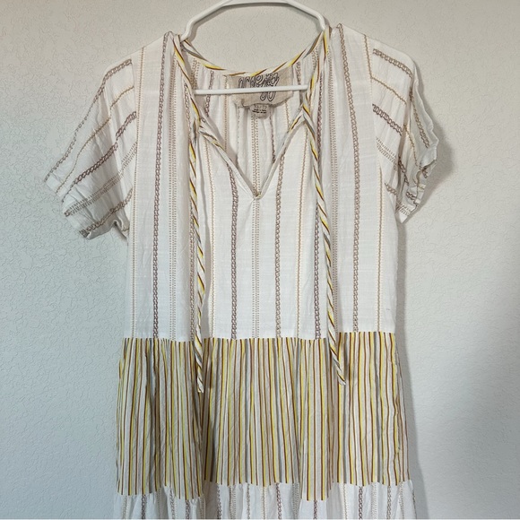 Ace & Jig Haze Maxi Dress In Ambrosia Canyon White Cream Pockets Cotton Sz XS - Picture 4 of 8